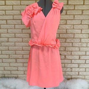 Bensoni Runway Pink Ruffle Dress